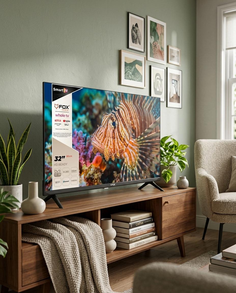 Televizor Fox 32WHA471E, 32" (81 cm), HD Ready 1366 x 768 pix, Smart,Direct LED,Whale OS, crna boja